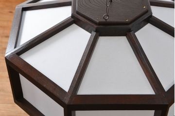 ビンテージ 松本民芸家具 欅製 吊大アンドンをリメイクした吊り下げ照明(1)(天井照明)