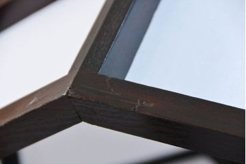 ビンテージ 松本民芸家具 欅製 吊大アンドンをリメイクした吊り下げ照明(2)(天井照明)