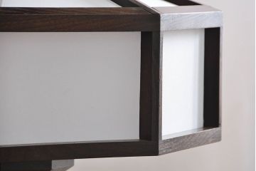 ビンテージ 松本民芸家具 希少な欅製吊大アンドン(2)(天井照明、吊り下げ照明)