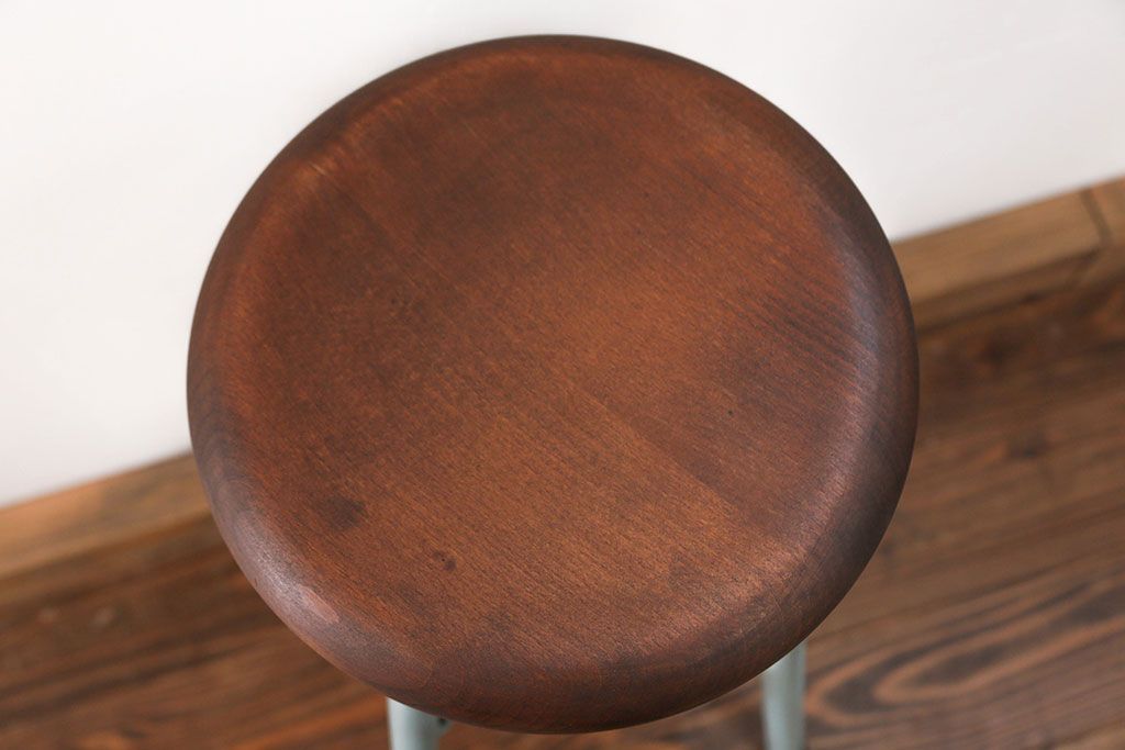 ラフジュ工房オリジナル　アイアンペイントハイスツール(4)(丸椅子、丸イス)