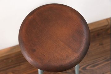 ラフジュ工房オリジナル　アイアンペイントハイスツール(4)(丸椅子、丸イス)