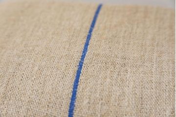 アンティーク家具　アンティーク リネン座面 古いナラ材の角スツール(椅子、チェア)