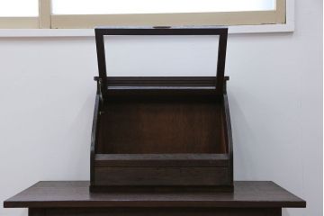 アンティーク家具　アンティーク 引き出し付きの卓上ガラスケース(ショーケース)