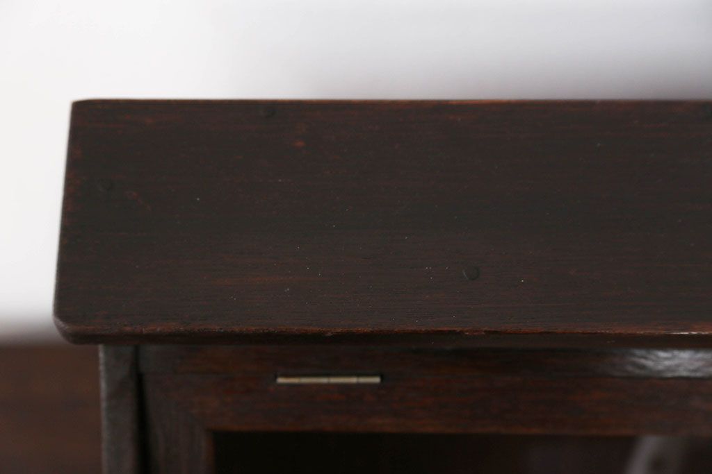 アンティーク家具　アンティーク 引き出し付きの卓上ガラスケース(ショーケース)