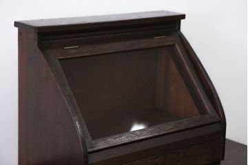 アンティーク家具　アンティーク 引き出し付きの卓上ガラスケース(ショーケース)