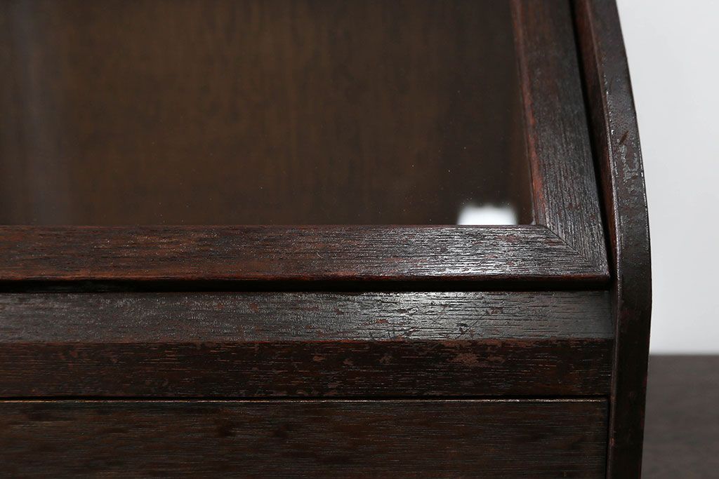 アンティーク家具　アンティーク 引き出し付きの卓上ガラスケース(ショーケース)