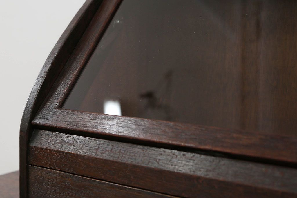 アンティーク家具　アンティーク 引き出し付きの卓上ガラスケース(ショーケース)