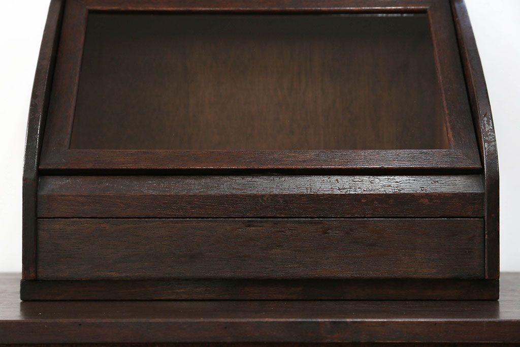 アンティーク家具　アンティーク 引き出し付きの卓上ガラスケース(ショーケース)