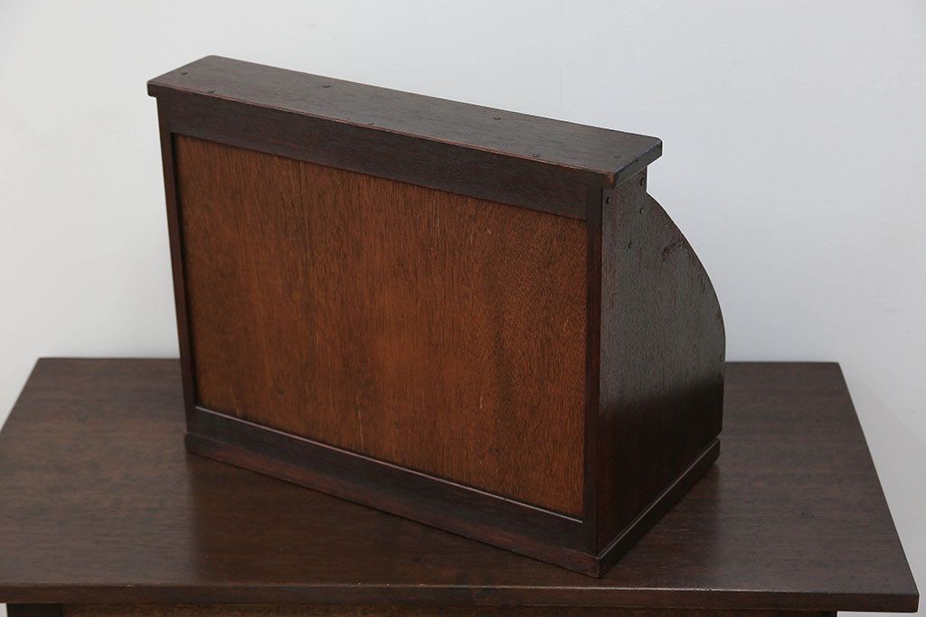 アンティーク家具　アンティーク 引き出し付きの卓上ガラスケース(ショーケース)