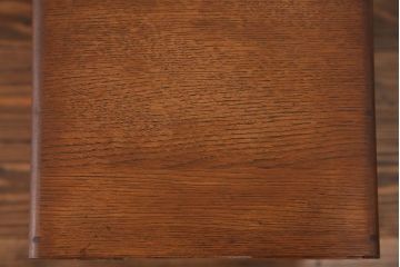 アンティーク家具　アンティーク 古いナラ材の上質な五段小引き出し(書類ケース)