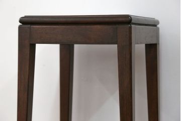 アンティーク雑貨　アンティーク 古い木の上品な高脚花台(サイドテーブル)