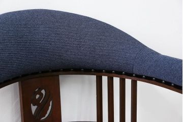 アンティーク家具　大正ロマン 古いナラ材の上品な回転椅子(回転イス、ドクターチェア)