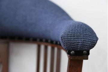 アンティーク家具　大正ロマン 古いナラ材の上品な回転椅子(回転イス、ドクターチェア)