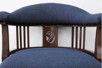アンティーク家具　大正ロマン 古いナラ材の上品な回転椅子(回転イス、ドクターチェア)