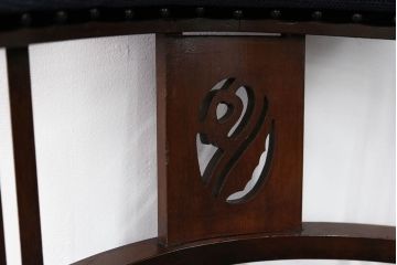 アンティーク家具　大正ロマン 古いナラ材の上品な回転椅子(回転イス、ドクターチェア)