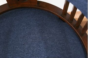 アンティーク家具　大正ロマン 古いナラ材の上品な回転椅子(回転イス、ドクターチェア)