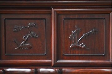 アンティーク家具　古民具・骨董 1970年頃　唐木製の高級茶棚(茶箪笥、飾り棚)