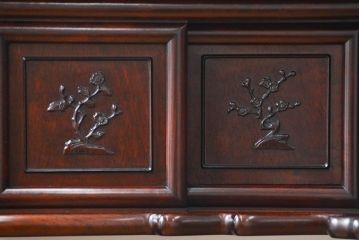 アンティーク家具　古民具・骨董 1970年頃　唐木製の高級茶棚(茶箪笥、飾り棚)