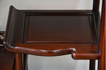 アンティーク家具　古民具・骨董 1970年頃　唐木製の高級茶棚(茶箪笥、飾り棚)