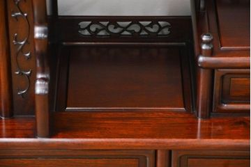アンティーク家具　古民具・骨董 1970年頃　唐木製の高級茶棚(茶箪笥、飾り棚)