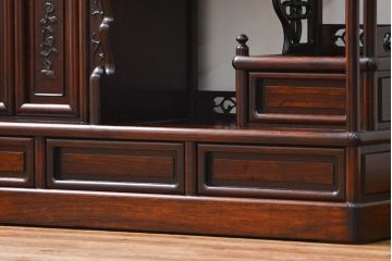 アンティーク家具　古民具・骨董 1970年頃　唐木製の高級茶棚(茶箪笥、飾り棚)