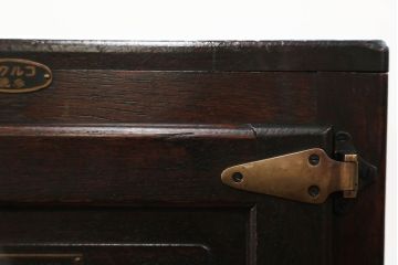 アンティーク雑貨　アンティーク 古いナラ材の木製冷蔵庫