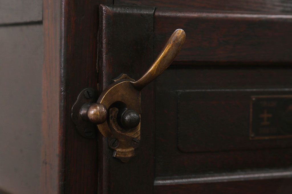 アンティーク雑貨　アンティーク 古いナラ材の木製冷蔵庫