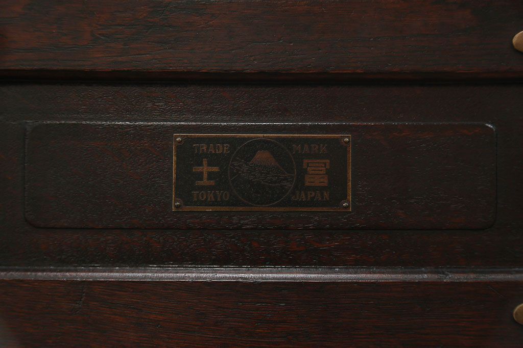 アンティーク雑貨　アンティーク 古いナラ材の木製冷蔵庫