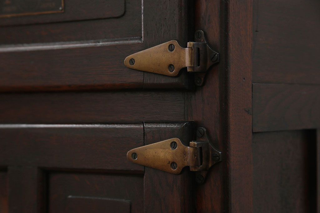 アンティーク雑貨　アンティーク 古いナラ材の木製冷蔵庫