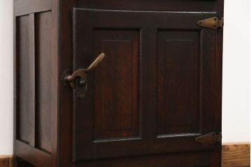 アンティーク雑貨　アンティーク 古いナラ材の木製冷蔵庫