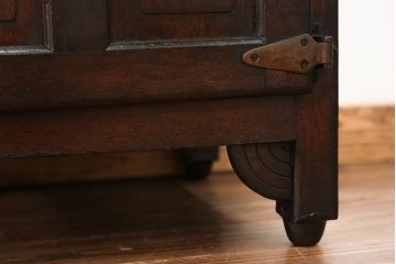 アンティーク雑貨　アンティーク 古いナラ材の木製冷蔵庫