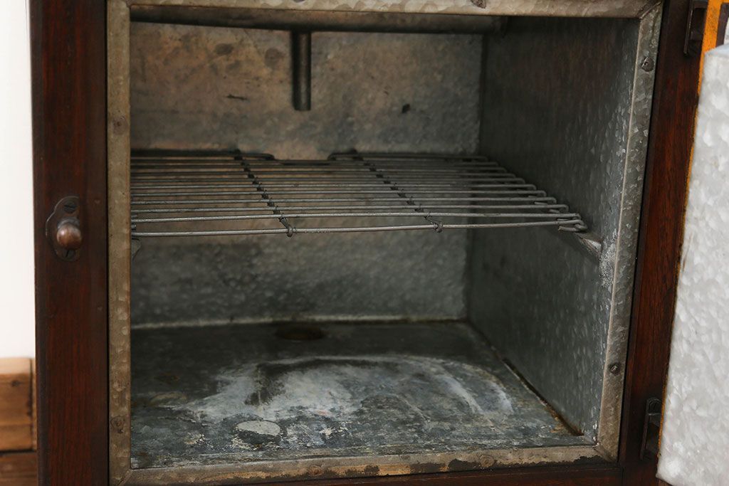 アンティーク雑貨　アンティーク 古いナラ材の木製冷蔵庫