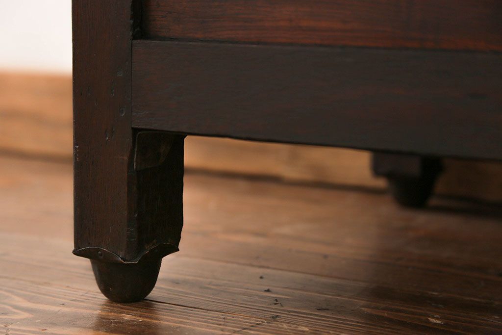 アンティーク雑貨　アンティーク 古いナラ材の木製冷蔵庫