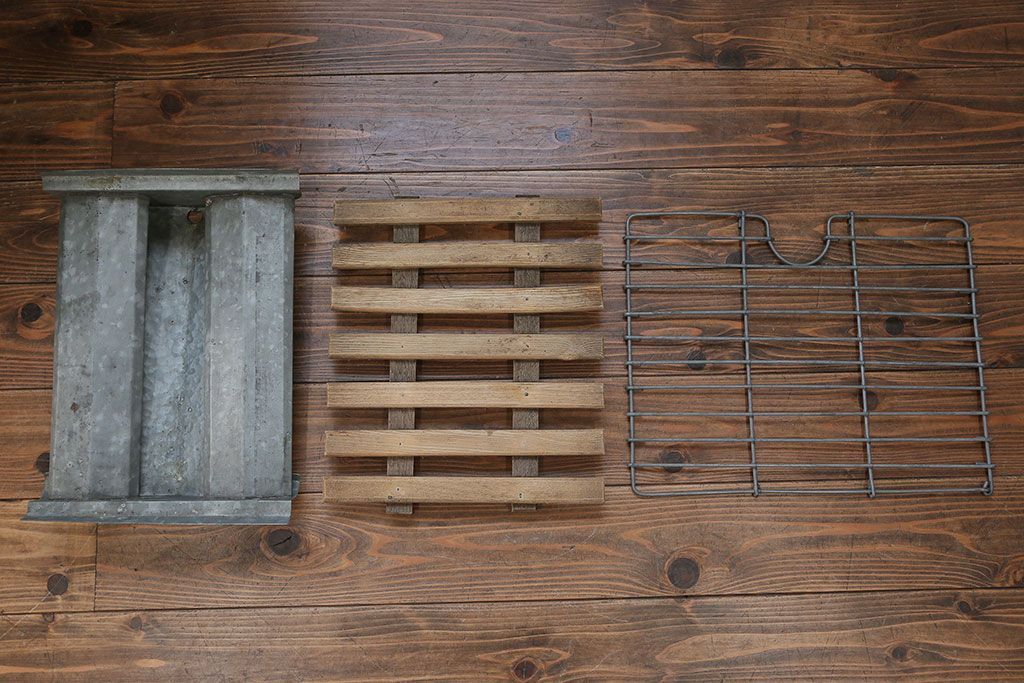 アンティーク雑貨　アンティーク 古いナラ材の木製冷蔵庫