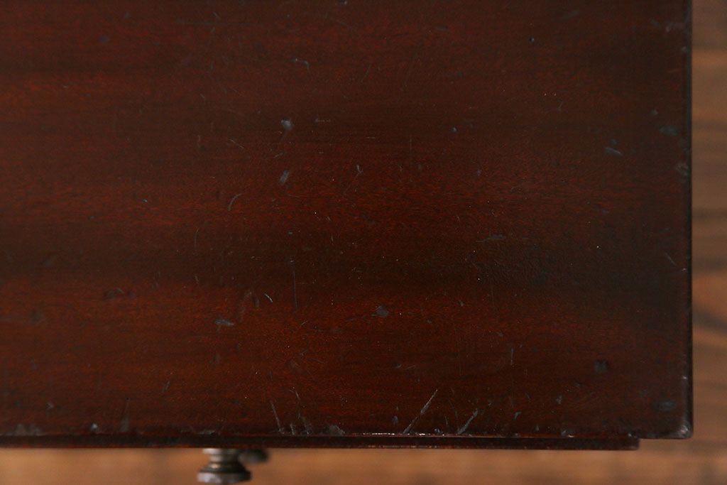 レトロ家具　昭和レトロ 古い木のシンプルなアンティーク三段小引き出し