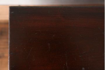 レトロ家具　昭和レトロ 古い木のシンプルなアンティーク三段小引き出し