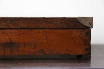 アンティーク雑貨　アンティーク 古い木のコレクションボックス (ガラスケース、飾り棚)