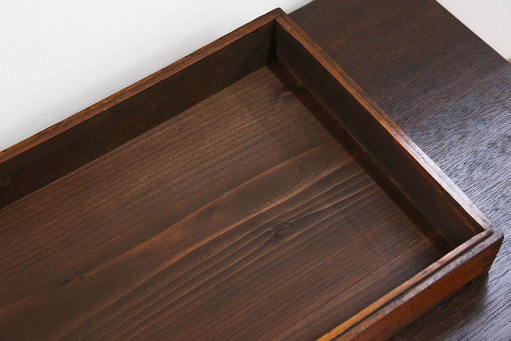 アンティーク雑貨　アンティーク 古い木のコレクションボックス (ガラスケース、飾り棚)