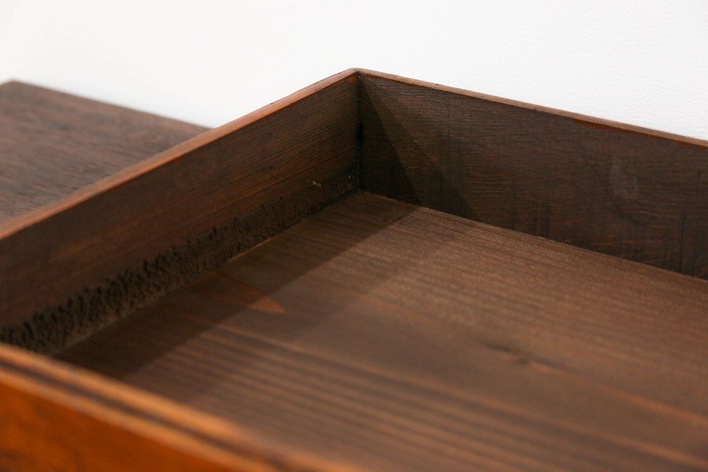 アンティーク雑貨　アンティーク 古い木のコレクションボックス (ガラスケース、飾り棚)