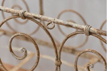 アンティーク家具　フランスアンティーク　フォールディングベビーベッド(ロートアイアン)