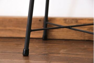 ラフジュ工房オリジナル アイアンペイントスツール(1)(丸椅子、丸イス)