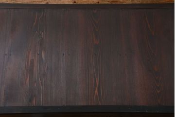 アンティーク家具　アンティーク 丸桟仕上げのモダンな6尺水屋箪笥 (キャビネット、食器棚、戸棚)