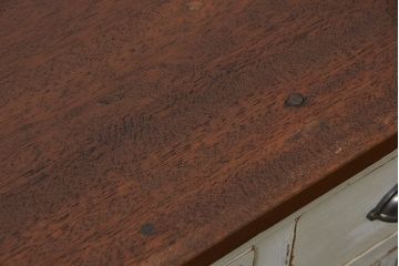 アンティーク家具　アンティークペイント　12杯引き出しローチェスト(ドロワー、ローボード)