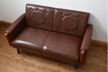ヴィンテージ家具　ビンテージ　1960〜70年代　おしゃれな2人掛けソファ