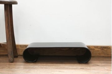 アンティーク雑貨　アンティーク 唐木製の巻き花台 (飾り台)