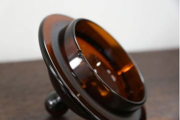 アンティーク雑貨　アンティーク 古いフタ付きガラス瓶(小びん) 2個セット