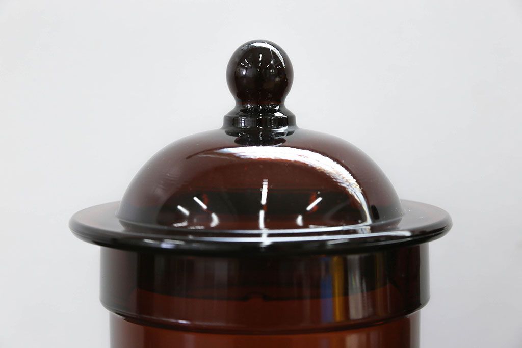 アンティーク雑貨　アンティーク 古いフタ付きガラス瓶(小びん) 2個セット