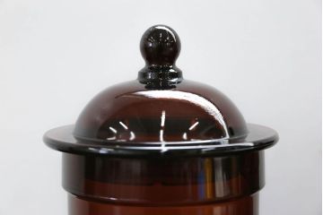 アンティーク雑貨　アンティーク 古いフタ付きガラス瓶(小びん) 2個セット