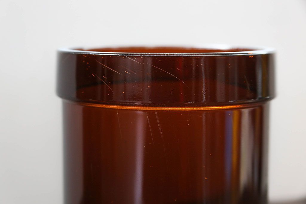 アンティーク雑貨　アンティーク 古いフタ付きガラス瓶(小びん) 2個セット