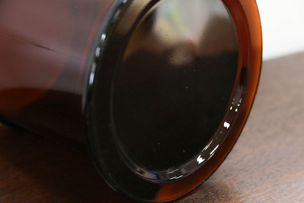 アンティーク雑貨　アンティーク 古いフタ付きガラス瓶(小びん) 2個セット